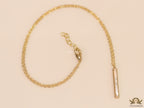 Gold plated necklace with Column Cube MOP pendant