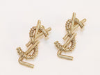 Alphabet Y and L antique earrings in gold
