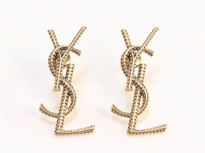 Rustic alphabet studs -  Y S L