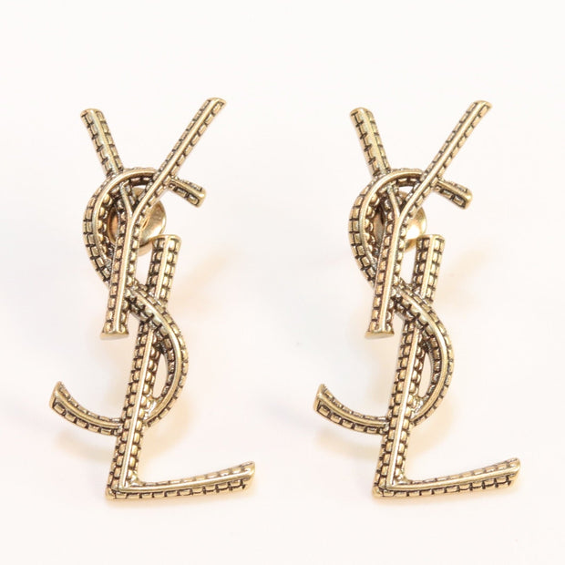 Rustic alphabet studs -  Y S L