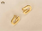Alphabet G Golden Curve Studs