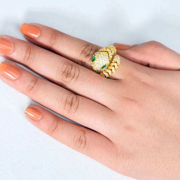 Snake Design Adjustable Ring