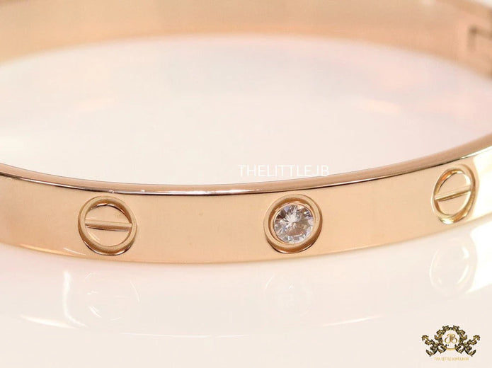 Men's Rose gold Screw and diamond oval shaped openable bracelets