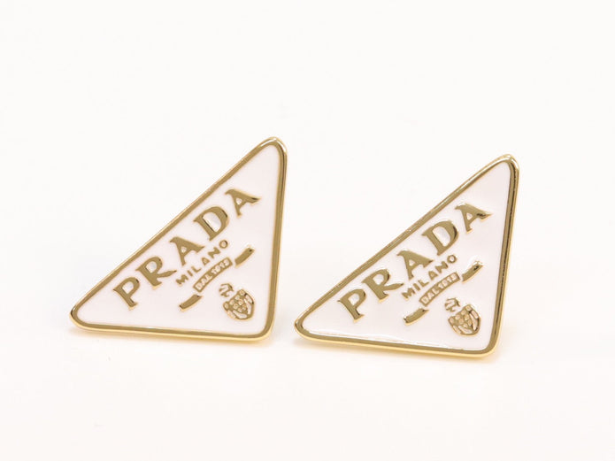 White & Gold enamel studs