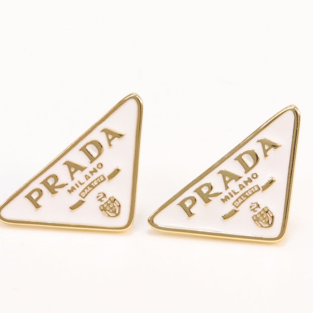 White & Gold enamel studs