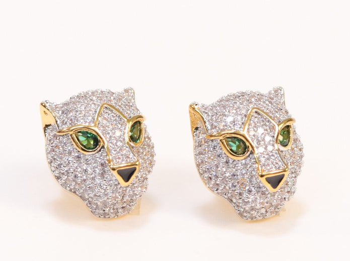Gold Panther studs