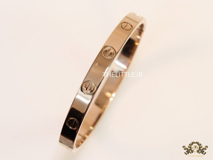 Men's rosegold all screws oval shaped openable bracelets