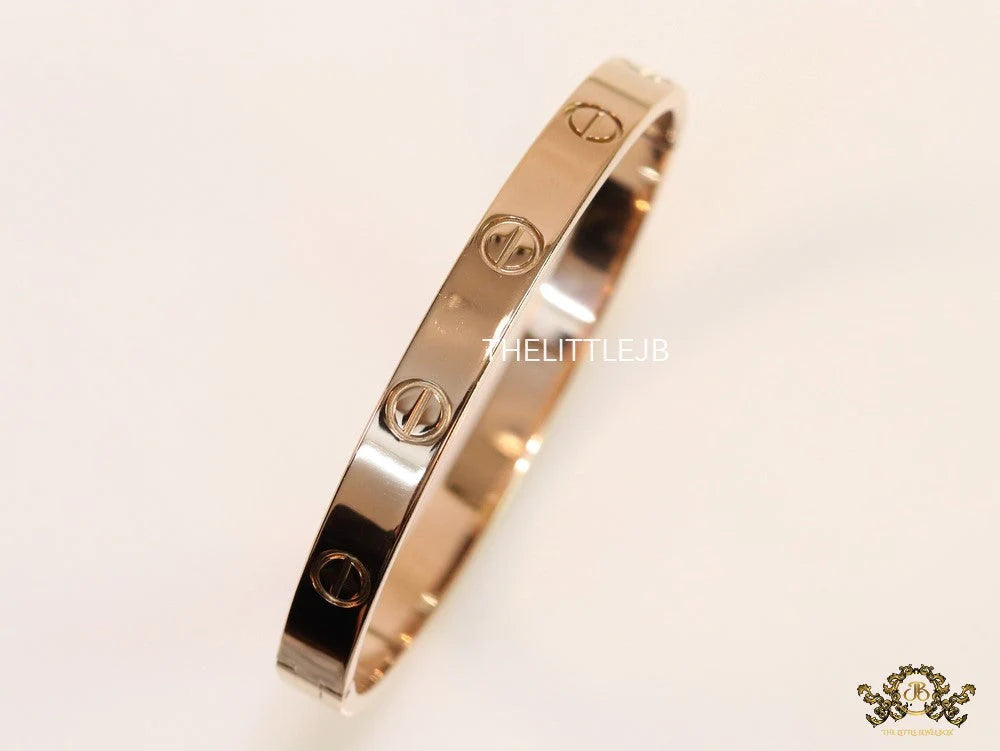 Men's rosegold all screws oval shaped openable bracelets