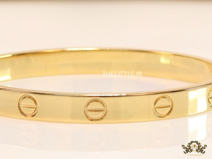Men's gold all screws oval shaped openable bracelets
