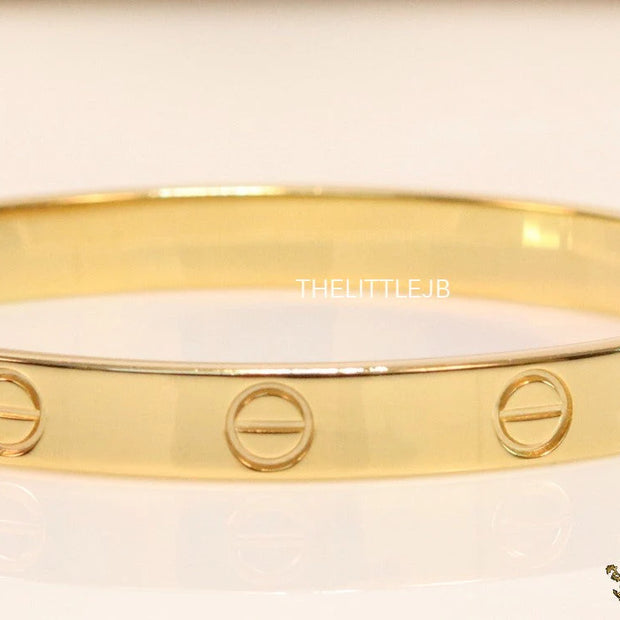 Men's gold all screws oval shaped openable bracelets