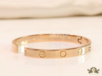 Men's rosegold all screws oval shaped openable bracelets