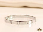 Men's platinum all screws oval shaped openable bracelets