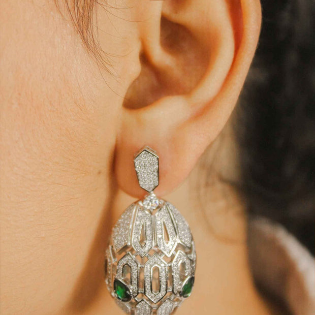 Alphabet B Emerald eye Snake head danglers