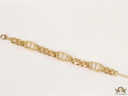 Gold plated CD motif chunky chain bracelet