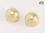 Alphabet V all gold half ball studs
