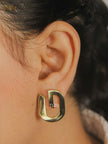 Alphabet G Golden Curve Studs