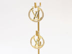 L and V cz gold hoops 40 mm