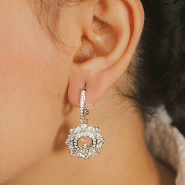 Alphabet CHPD Radiant Platinum Bloom Earrings