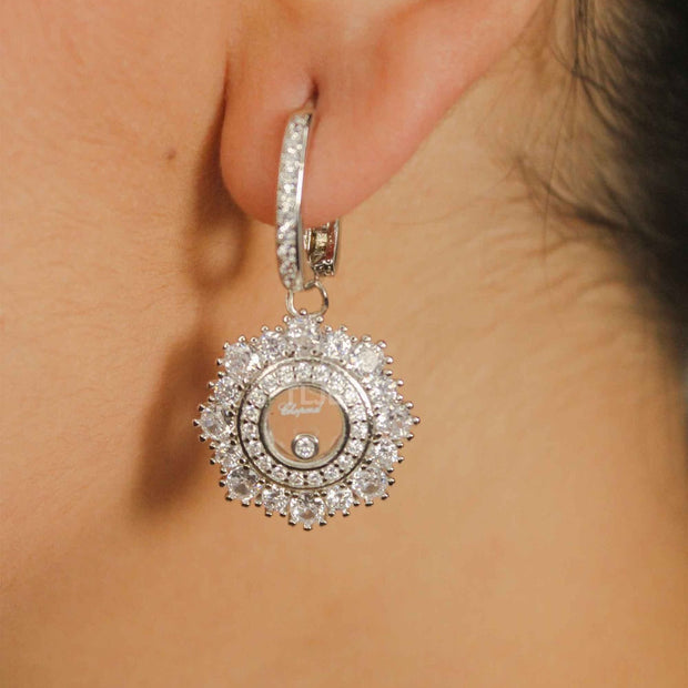 Alphabet CHPD Radiant Platinum Bloom Earrings
