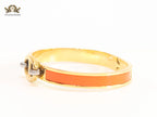 Alphabet H orange sleek bracelet