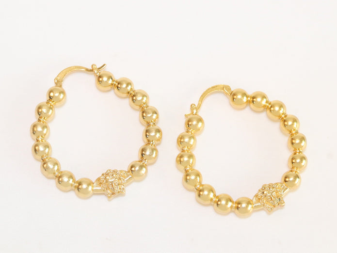 Medusa and gold ball Hoops