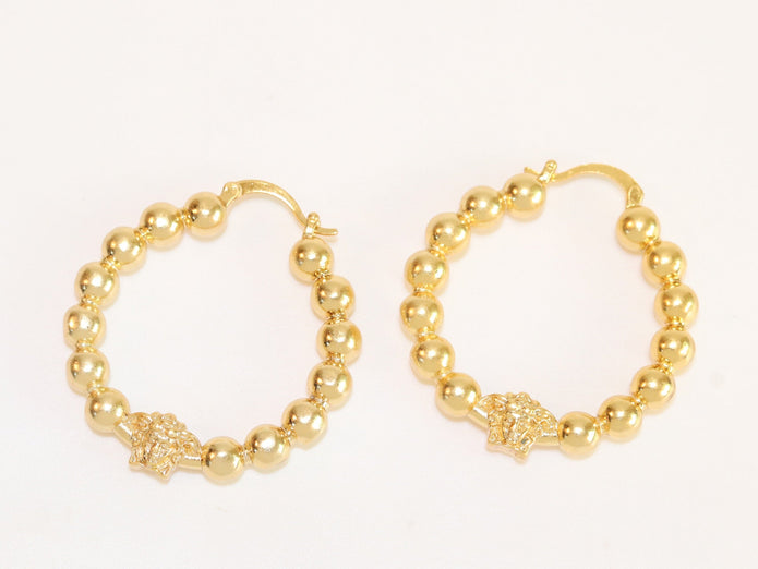 Medusa and gold ball Hoops