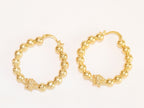 Medusa and gold ball Hoops