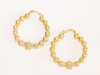 Medusa and gold ball Hoops