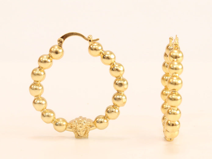 Medusa and gold ball Hoops