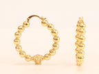 Medusa and gold ball Hoops