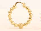 Medusa and gold ball Hoops