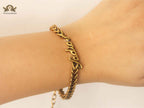 Alphabet D antique trace chain bracelet