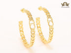 Alphabet C and D sleek link chain hoops 45 mm