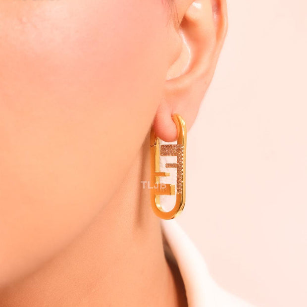 Double F Mismatch hoops (plain and cz)