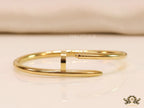 Gold plated nail bracelet for women