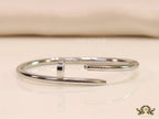 Platinum plated nail bracelet