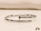 Platinum plated nail bracelet