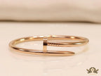 Rose gold plated nail bracelet for women