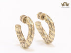 Alphabet B small twisted hoops