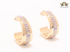 Alphabet C and D small hoops lavender