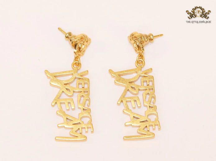 Medusa & alphabet Dream danglers plain