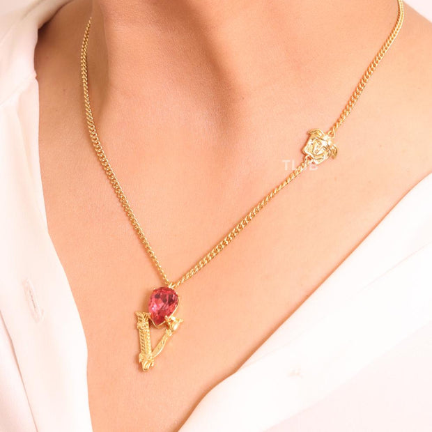 Medusa gold cz chain