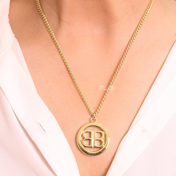 Alphabet B gold chain