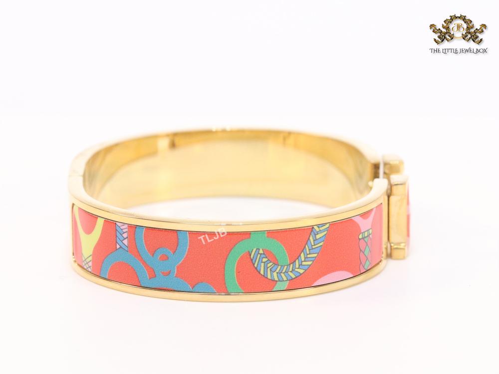 Alphabet H pastel red bracelet
