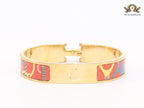 Alphabet H pastel red bracelet