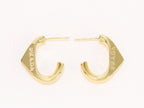 Gold open designer hoops