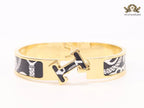 Alphabet H B&W bracelet
