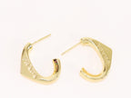 Gold open designer hoops