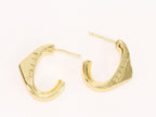 Gold open designer hoops