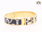 Alphabet H B&W bracelet